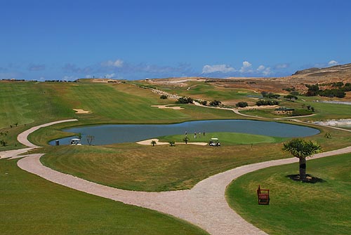 Weidse uitzichten op Porto Santos Golf Club.